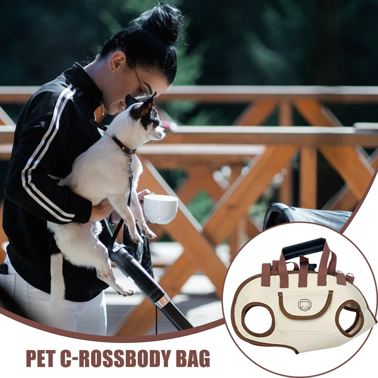 Small Dog Carrier Sling for Puppy Adjustable Breathable Pet Pouch with Pocket Hands-Free Cat Carrier Backpack for Travel Hiking