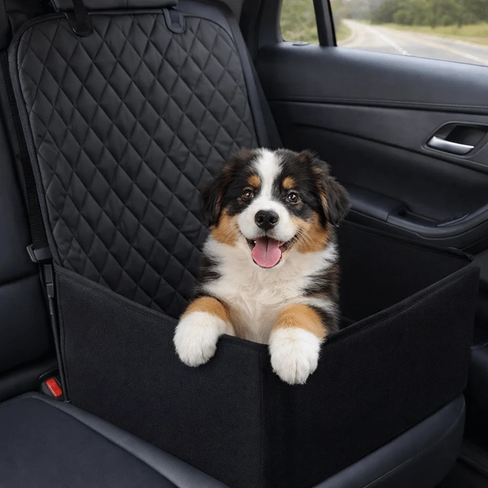Scratch-Proof Waterproof Pet Car Seat Basket – Non-Slip, All Breeds