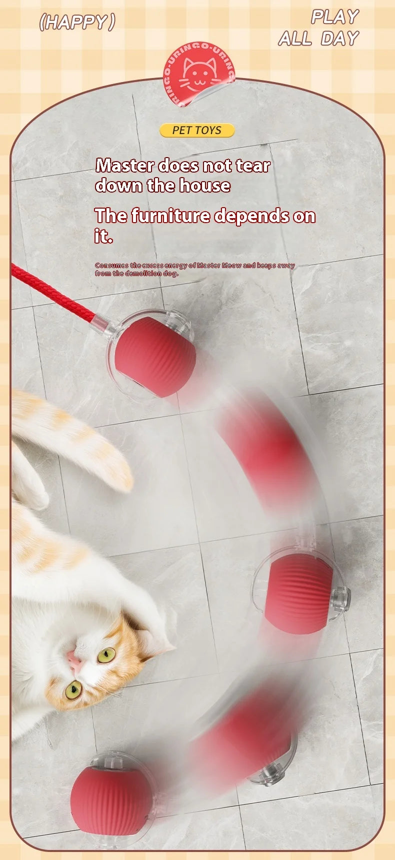 Smart Auto-Rolling Cat Ball Toy – Rechargeable, 1 or 2pcs