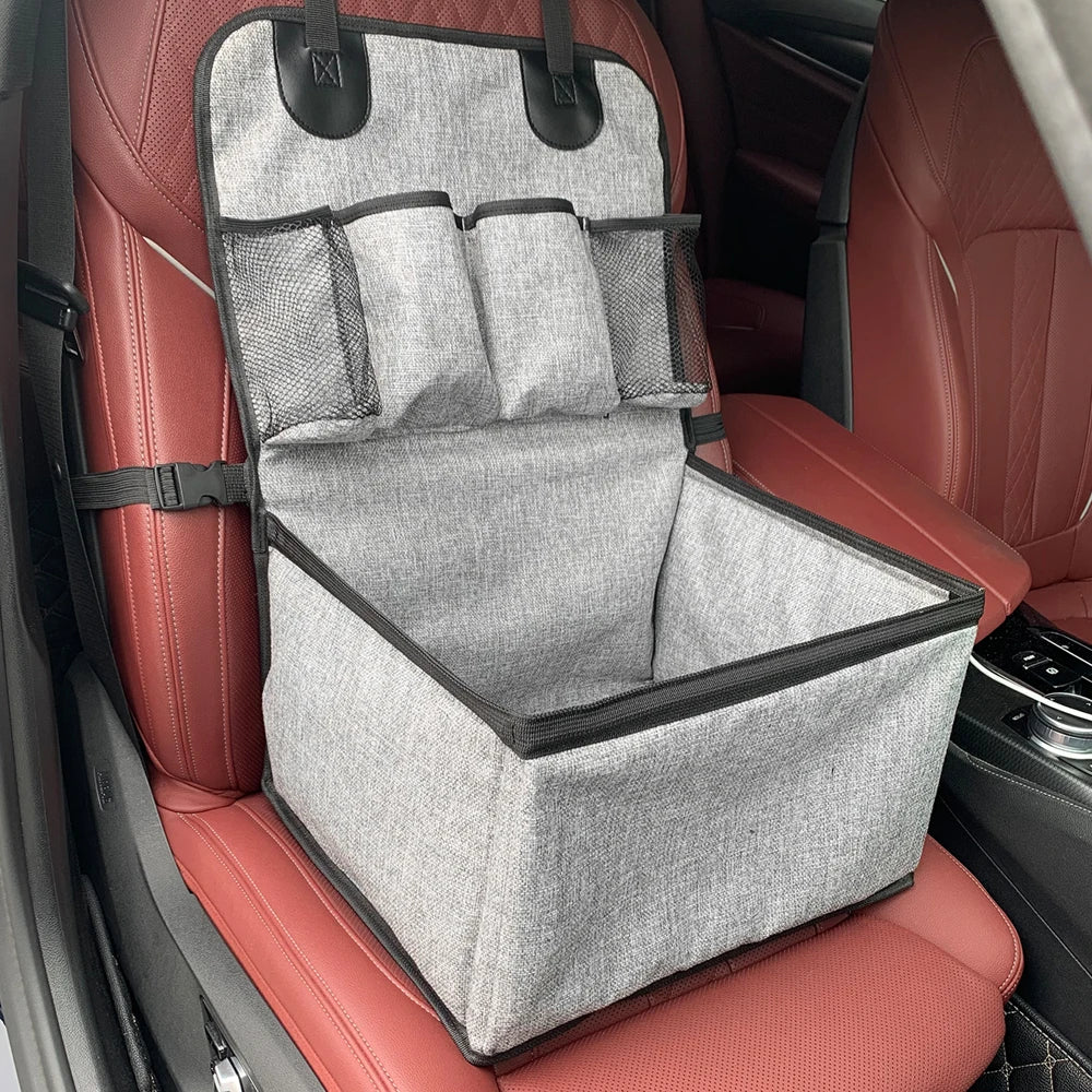 Dog Booster Car Seat with Storage Pockets – Small to Medium Dogs