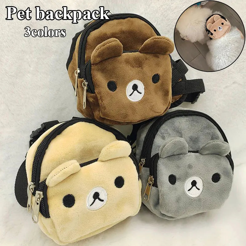 Cute Pet Backpack – Nylon Snack & Treat Bag, 11x14cm