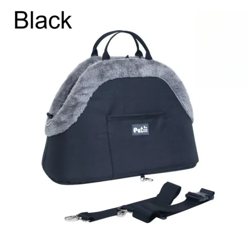 Winter Plush Pet Carrier Bag – 3-Way Carry, 10kg, 46x26x32cm