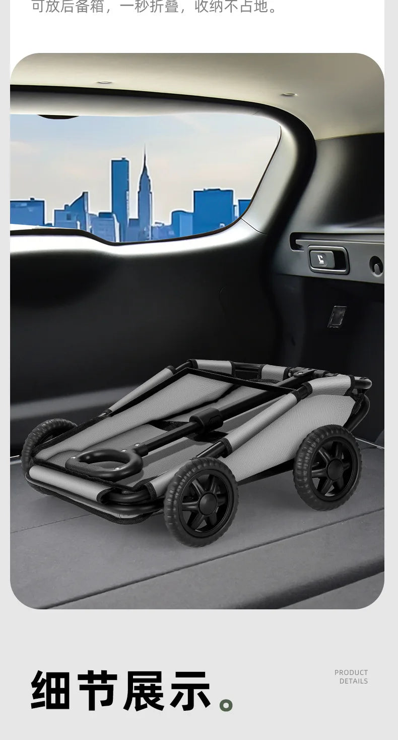 Pet Stroller for Dogs To Go Out Foldable Lightweight Small and Medium-sized Dog Stroller for Walking Dogs
