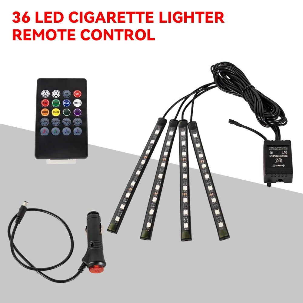 RGB LED Car Interior Ambient Light – Music & App Control