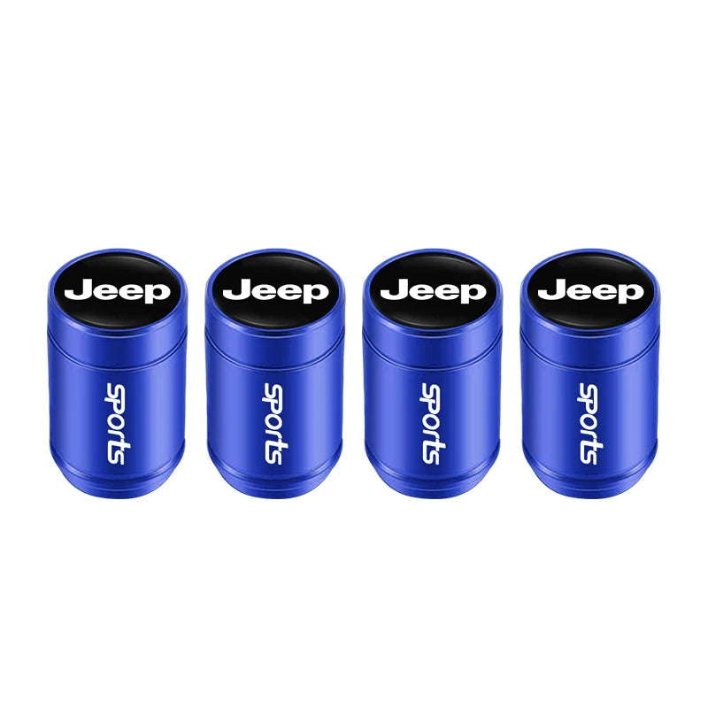 Jeep Aluminum Tire Valve Stem Caps – 4pcs