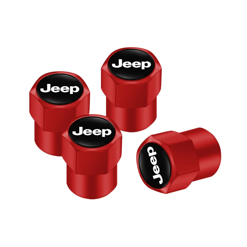 Jeep Aluminum Tire Valve Stem Caps – 4pcs