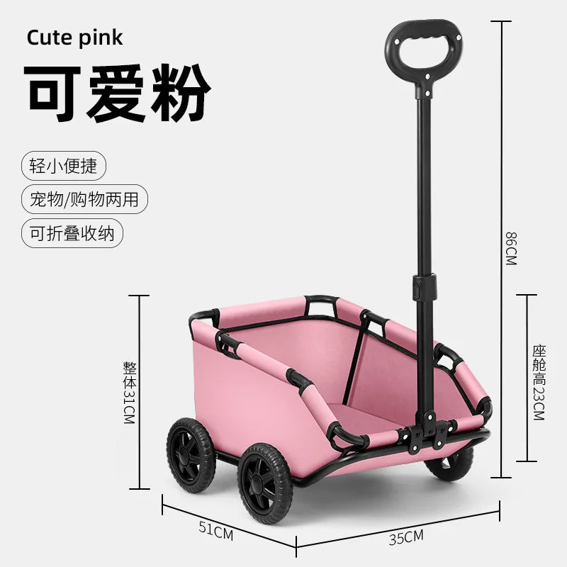 Pet Stroller for Dogs To Go Out Foldable Lightweight Small and Medium-sized Dog Stroller for Walking Dogs