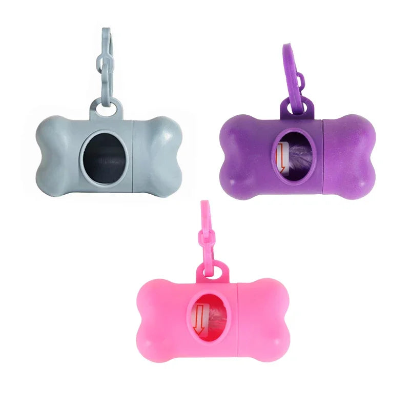 Bone-Shaped Dog Poop Bag Dispenser – Plastic, Universal