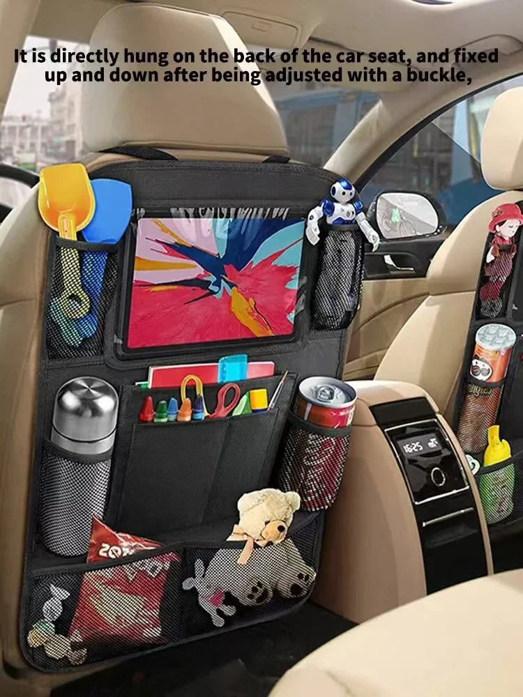 Car Seat Back Organizer with Tablet Holder – Oxford Fabric