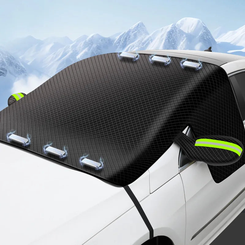Magnetic Windshield Snow Cover – Foldable, Oxford Cloth