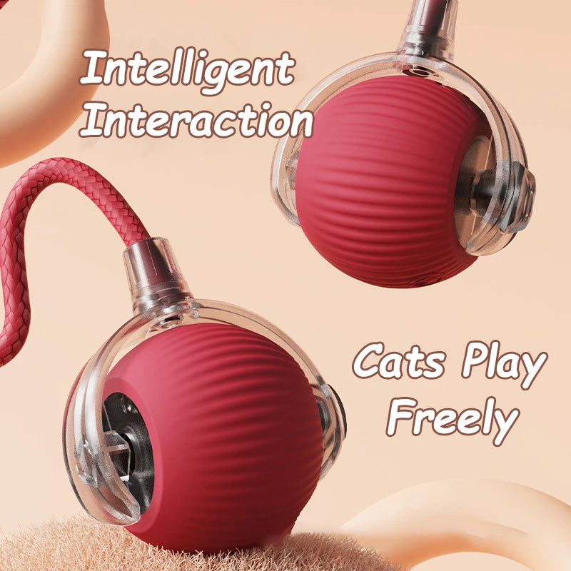 Smart Auto-Rolling Cat Ball Toy – Rechargeable, 1 or 2pcs