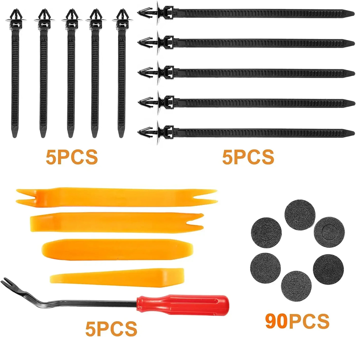 Car Plastic Fastener Clip Kit – 16 Sizes, ABS