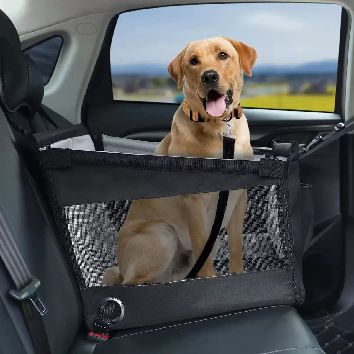 Waterproof Mesh Pet Travel Basket – Portable Car Seat for Dogs & Cats