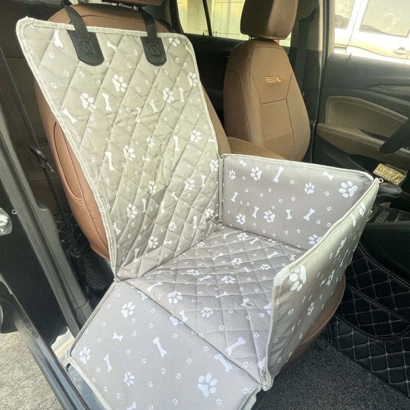 Waterproof Dog Car Seat Cover & Carrier Bag – Folding Hammock, All Breeds