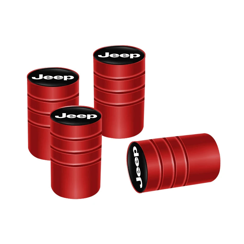 Jeep Aluminum Tire Valve Stem Caps – 4pcs