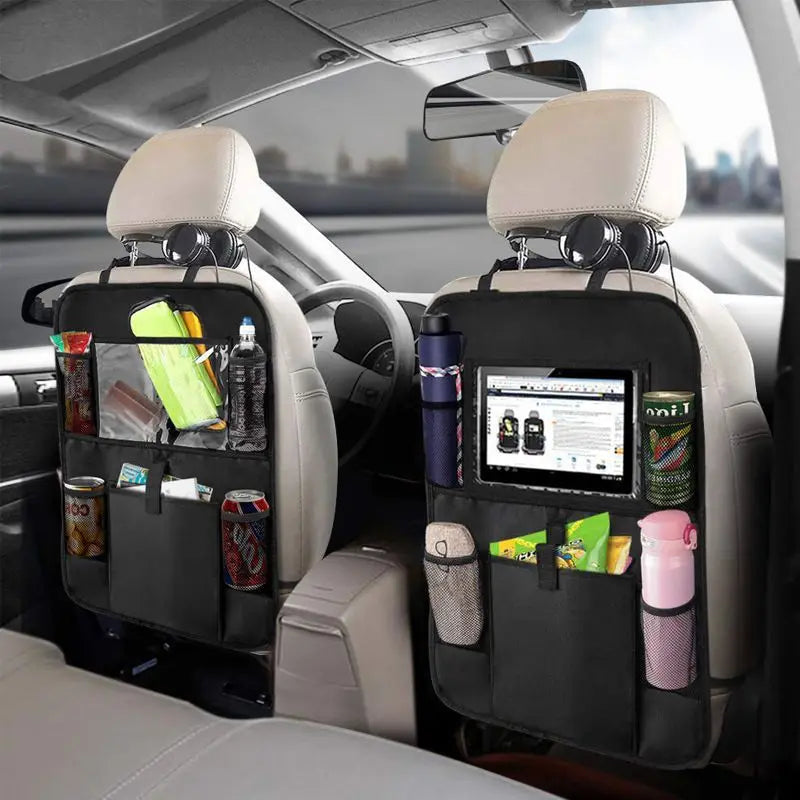 Car Backseat Organizer with Tablet Holder & Storage Pockets