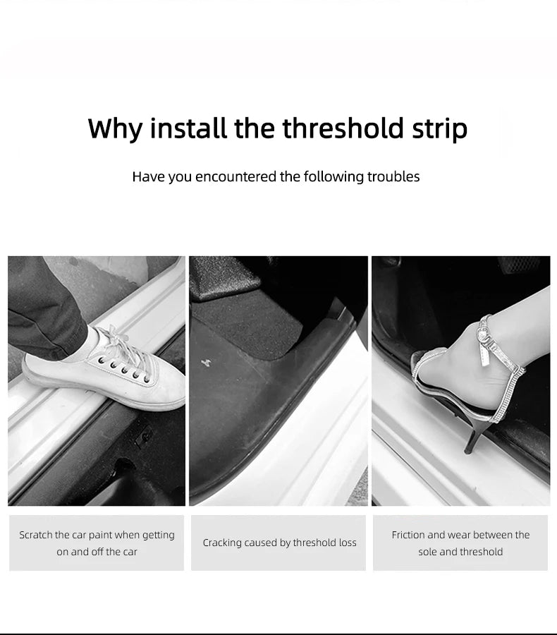 Honda Door Sill Protector Stickers – Carbon Fiber Leather
