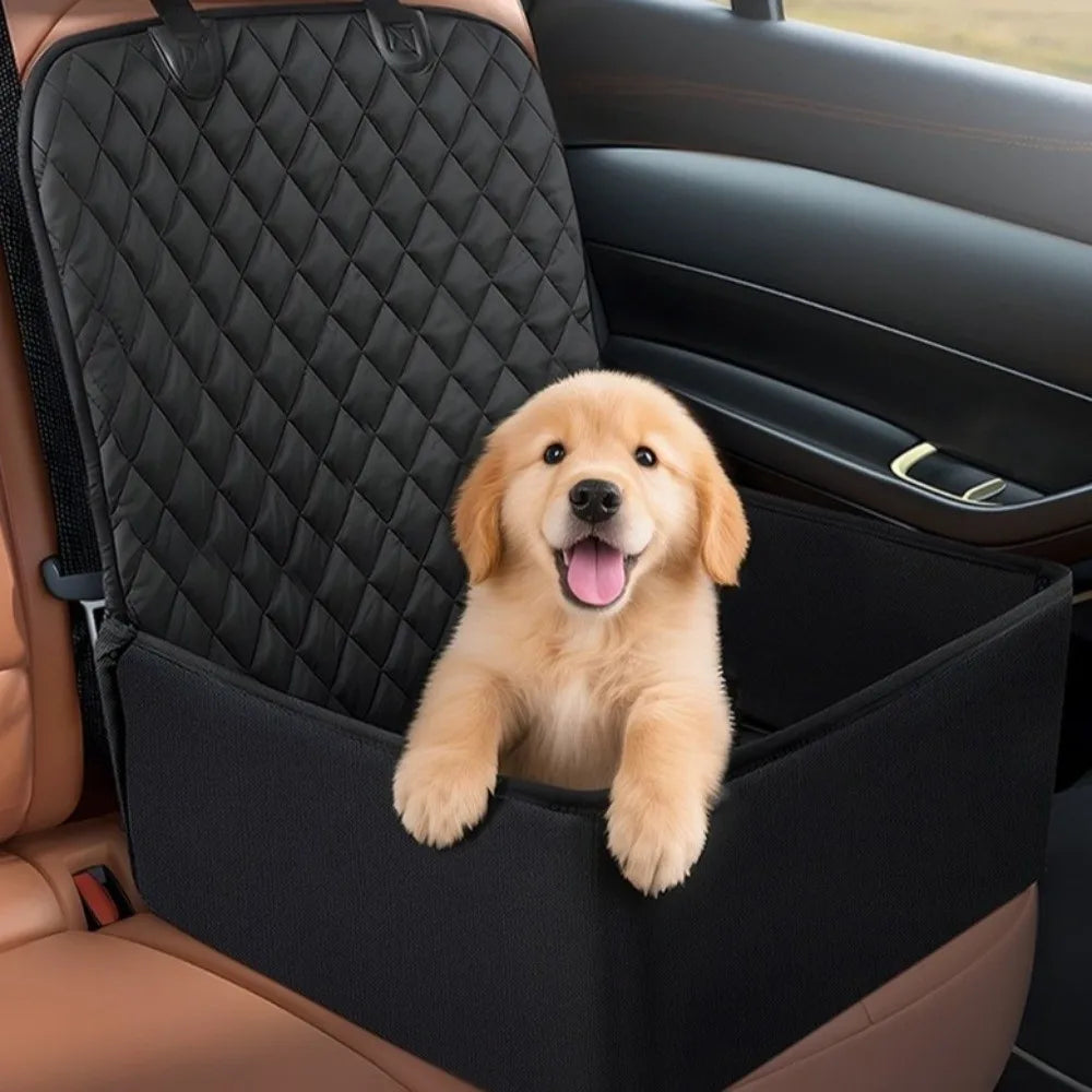 Scratch-Proof Waterproof Pet Car Seat Basket – Non-Slip, All Breeds