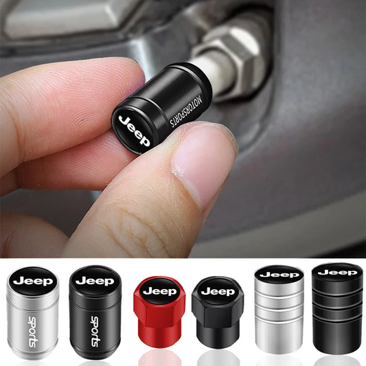 Jeep Aluminum Tire Valve Stem Caps – 4pcs