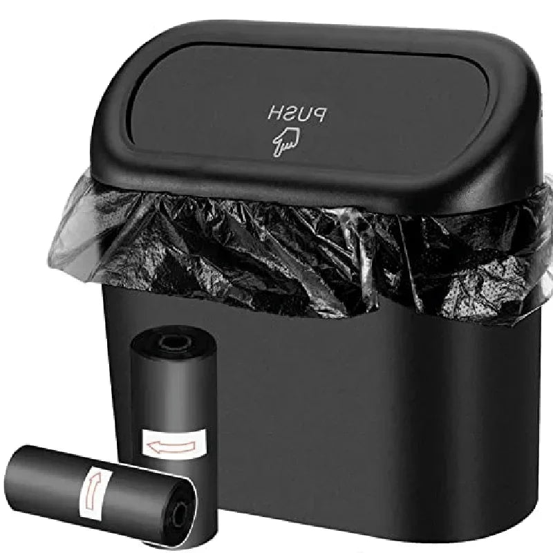 1/2/3Pcs Car Trash Can (with Lid) Contains 60 (300) Garbage Bags, Small Car Trash Can, Leak-proof Mini Car Accessories