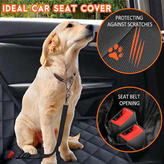 Dog Car Rear Seat Cover – Waterproof Hammock with Shoulder Straps, 135x56cm