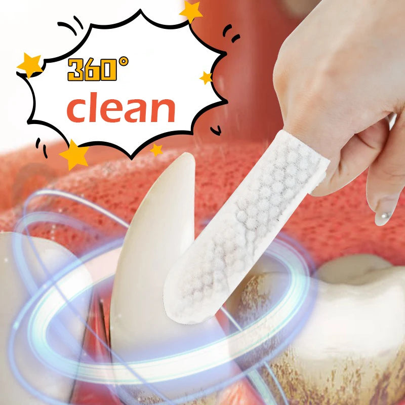 Disposable Pet Finger Toothbrush Wipes – Dog & Cat Oral Care