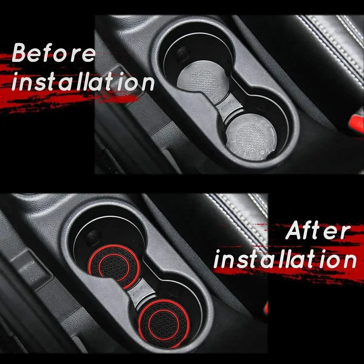 Anti-Slip Car Cup Holder Liner Mats – 2pcs