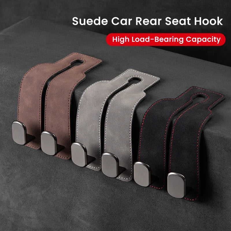 2-in-1 Car Headrest Hook – Foldable Double Hook