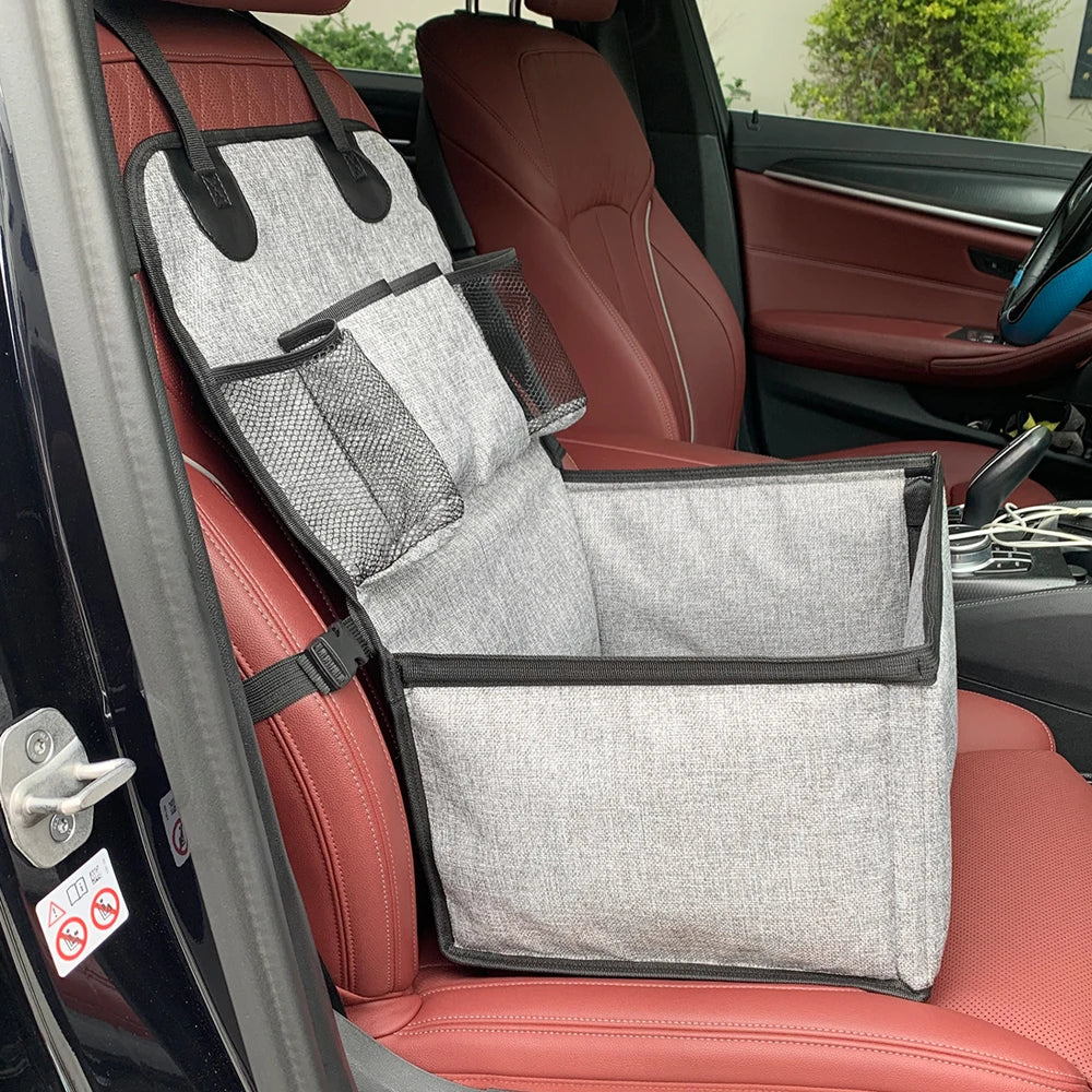 Dog Booster Car Seat with Storage Pockets – Small to Medium Dogs