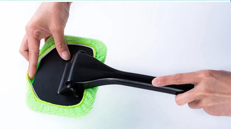 Car Window Cleaning Brush – Microfiber, Long Handle
