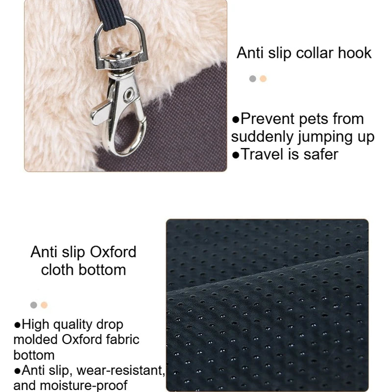 Winter Plush Pet Carrier Bag – 3-Way Carry, 10kg, 46x26x32cm