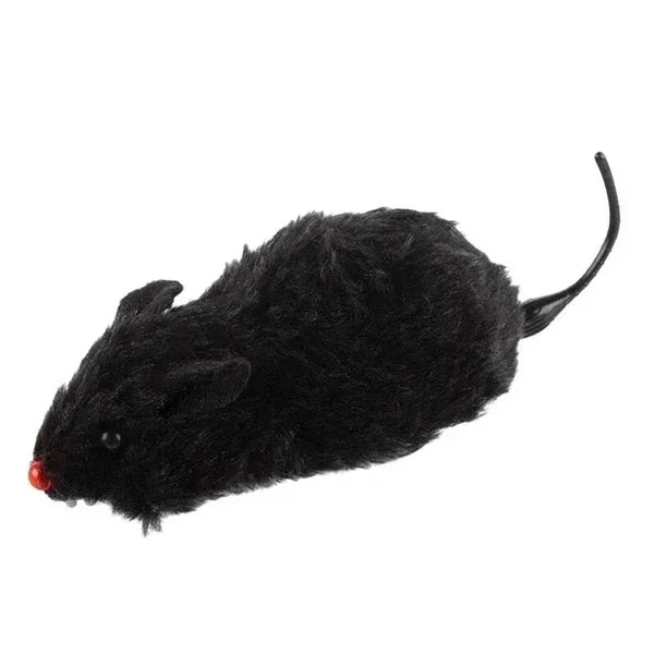 New 1Pc Funny Lifelike Plush Mouse Running Rat Toy for Cats Dogs Tail Mouse Pets Kids Random Color