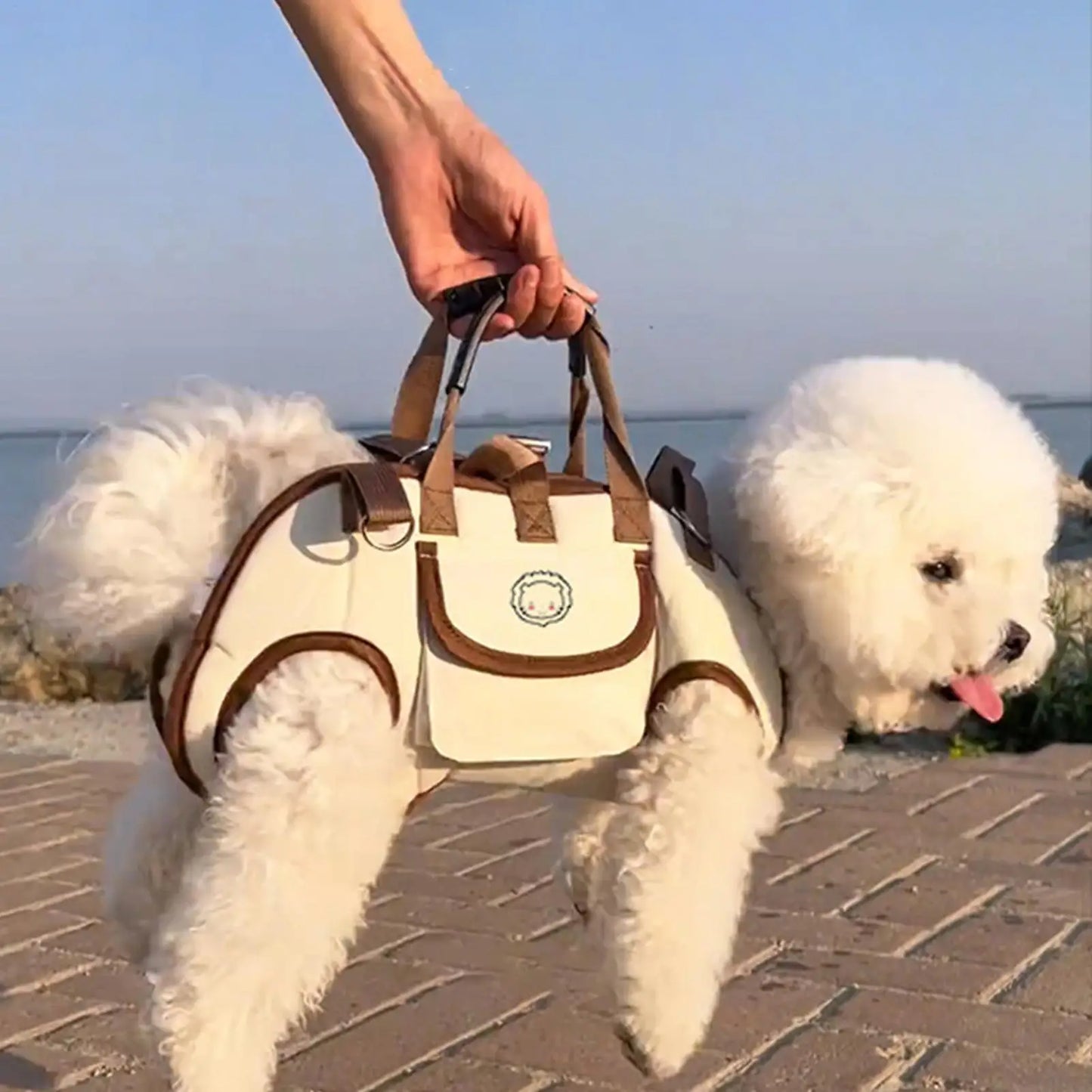 Small Dog Carrier Sling for Puppy Adjustable Breathable Pet Pouch with Pocket Hands-Free Cat Carrier Backpack for Travel Hiking