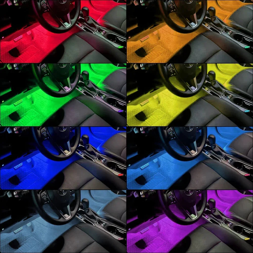 RGB LED Car Interior Ambient Light – Music & App Control