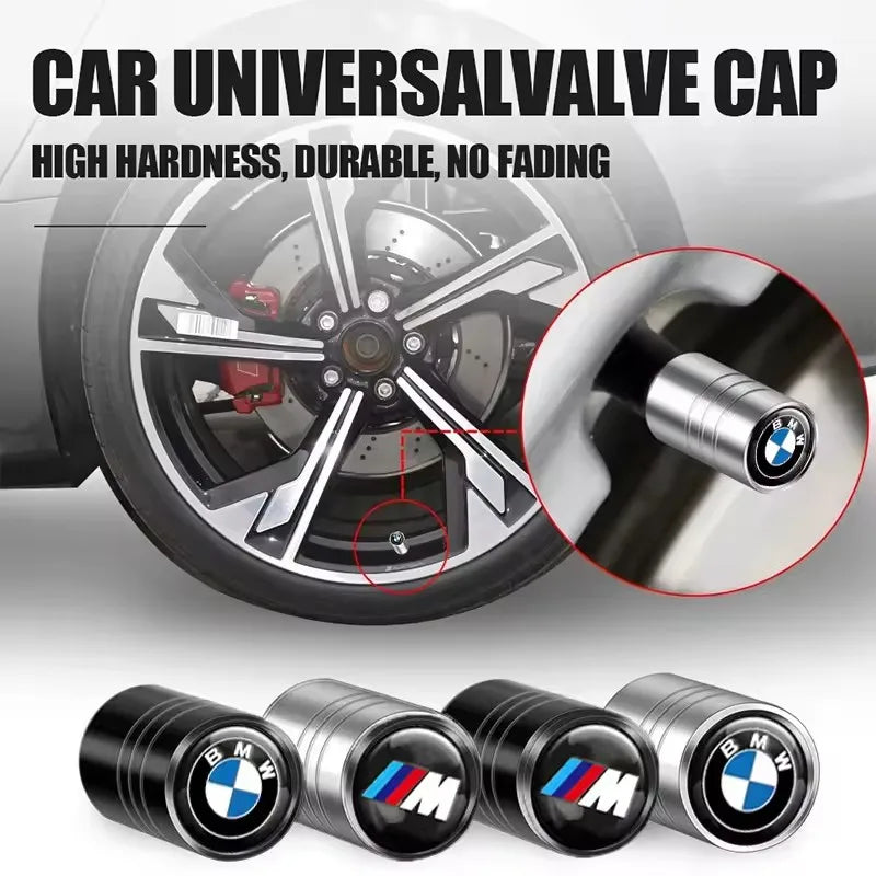 4Pcs Car Wheel Tire Valve Air Stem Cap Badge Decoration For Bmw M E61 F30 X1 E39 E60 E92 X3 F25 G30 X5 E53 E90 E46 X2 X6 E36 E70