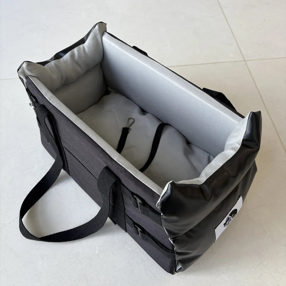 Car Pet Seat Carrier for Small Dogs & Cats – Leather, Up to 5kg