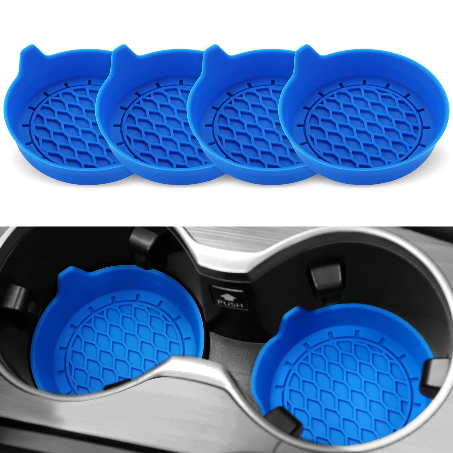 Silicone Car Cup Holder Coaster Insert – 2/4pcs