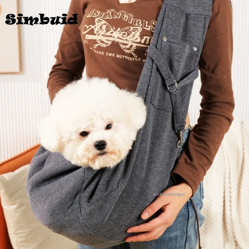 Crossbody Shoulder Sling Pet Carrier Bag – Portable, Up to 7.5kg