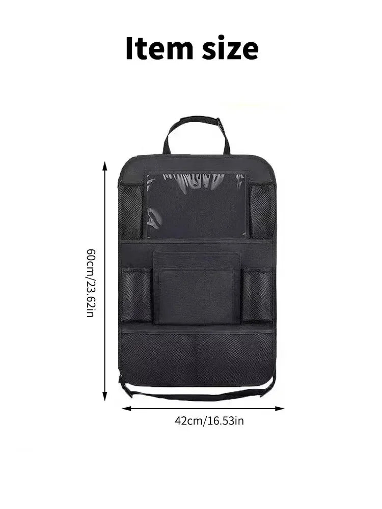 Car Seat Back Organizer with Tablet Holder – Oxford Fabric