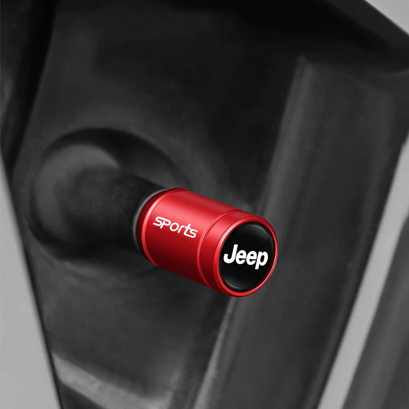 Jeep Aluminum Tire Valve Stem Caps – 4pcs