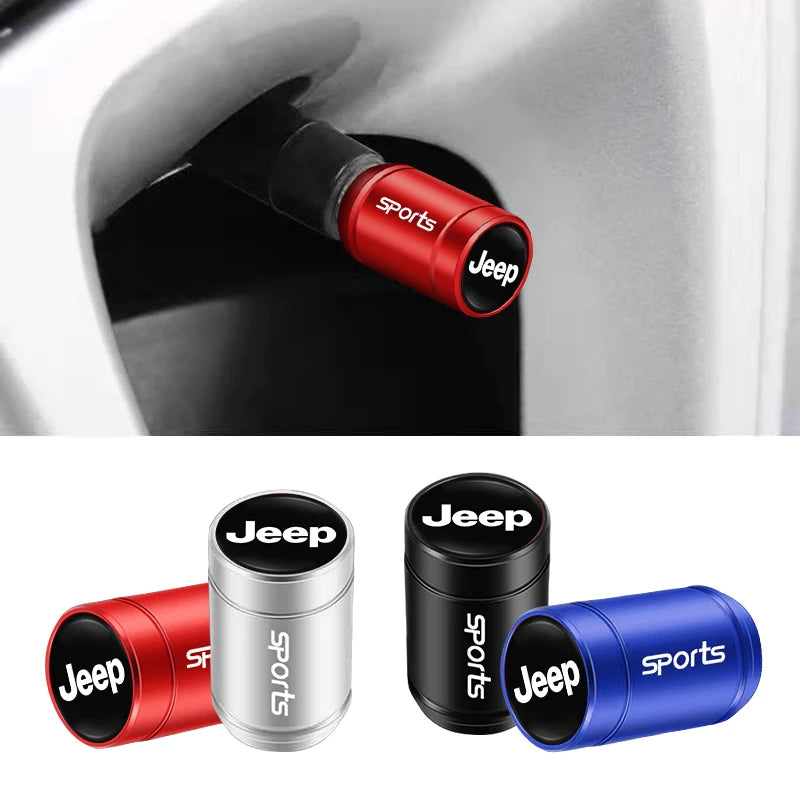 Jeep Aluminum Tire Valve Stem Caps – 4pcs