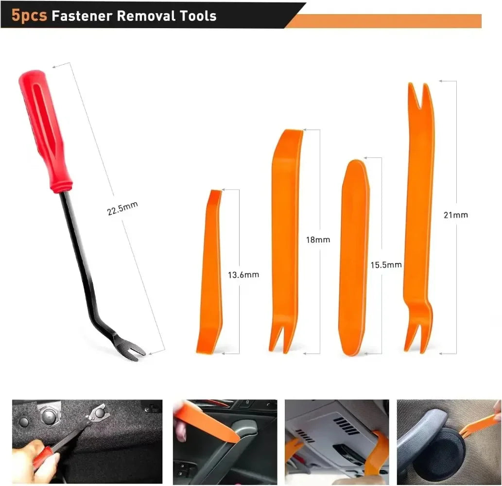 Car Plastic Fastener Clip Kit – 16 Sizes, ABS