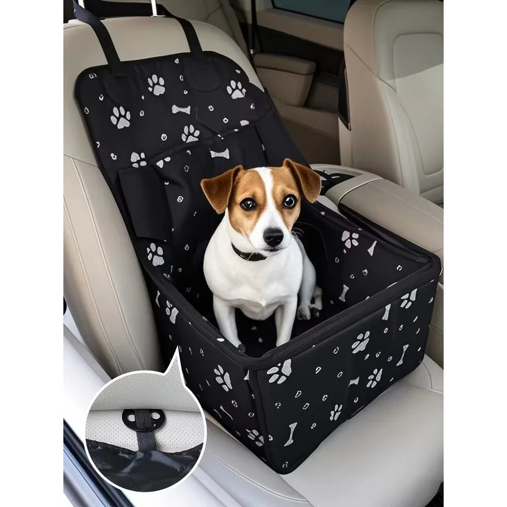 2025 New Dog Car Seat with Storage Pockets,Scratch Proof Durable Pet Booster Car Front Seat for Small Medium Dog 강아지 가방
