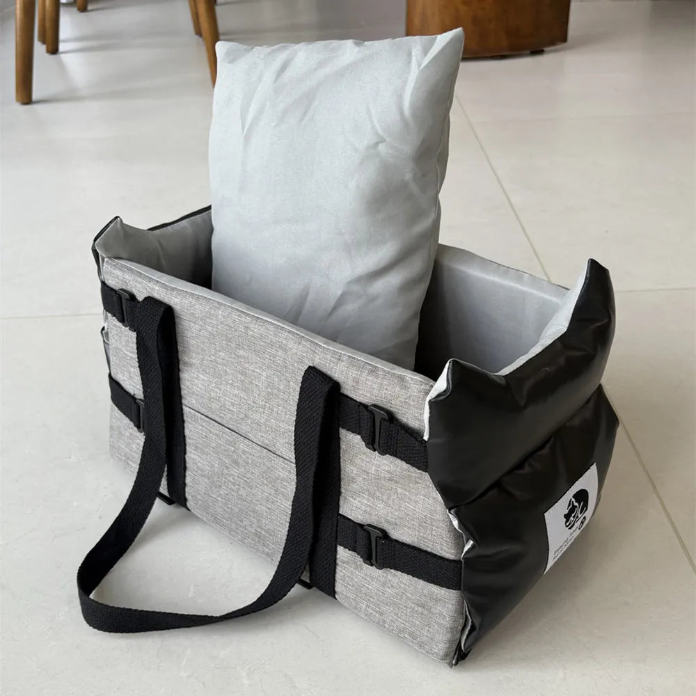 Car Pet Seat Carrier for Small Dogs & Cats – Leather, Up to 5kg