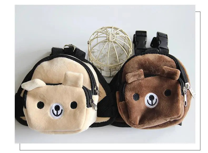 Dog Self-Carry Backpack – Adjustable Harness & Snack Bag for Small Dogs