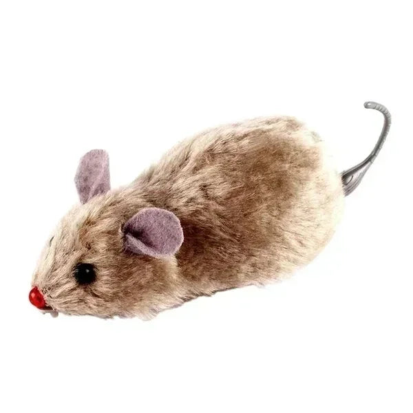 New 1Pc Funny Lifelike Plush Mouse Running Rat Toy for Cats Dogs Tail Mouse Pets Kids Random Color