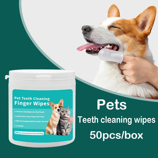 Disposable Pet Finger Toothbrush Wipes – Dog & Cat Oral Care