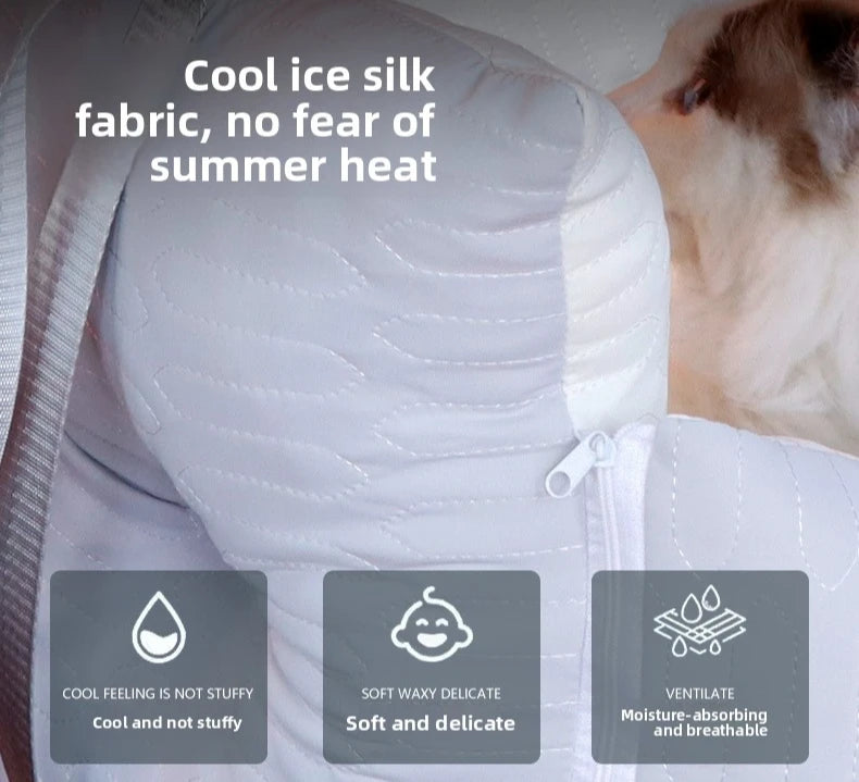 Summer Car Pet Bed Cooling Ice Silk Pad for Dogs Cats Safe Vehicle Seat Mat Travel Comfortable Accessories Dog Car Seat