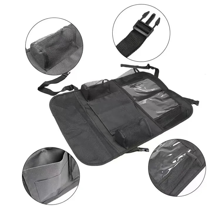 Car Seat Back Organizer with Tablet Holder – Oxford Fabric