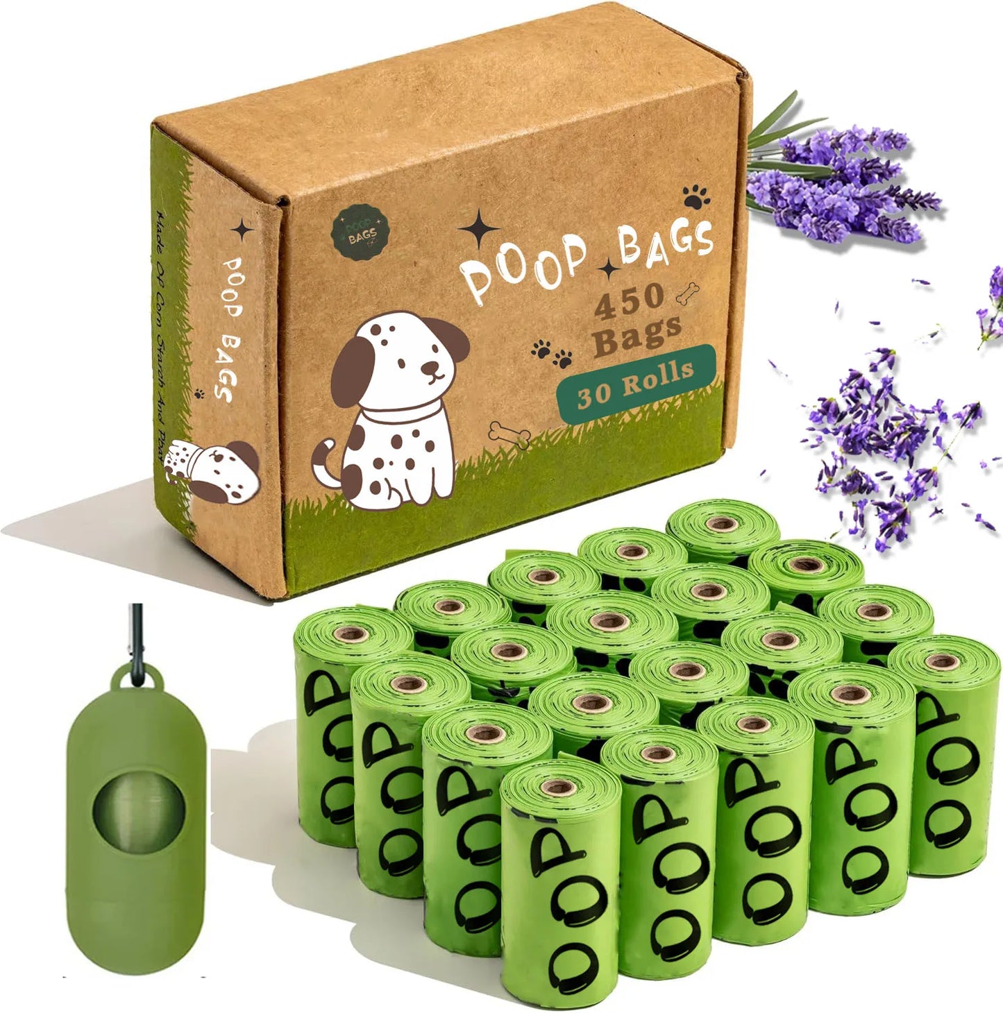 Biodegradable Dog Poop Bags – Lavender Scented, EPI